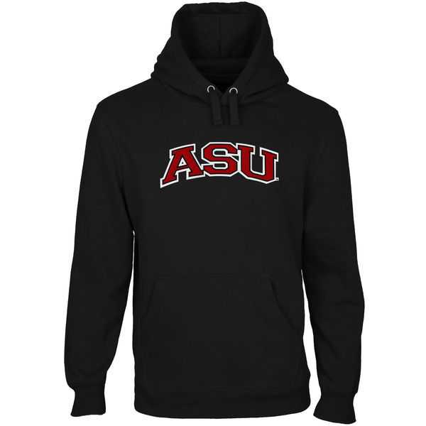 Men's Arkansas State Red Wolves Arch Name Pullover Hoodie - Black,We sell and wholesale Men's Arkansas State Red Wolves Arch Name Pullover Hoodie - Black on line form chian!